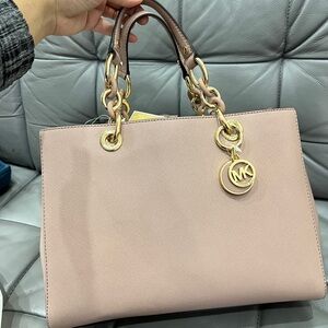 Michael Kors  Cynthia Tote Saffiano Leather Satchel